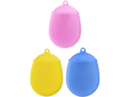 Lurelia Pack De 3 Escovas De Banho Para Bebé, Silicone Macio E Massagem Suave, Uso Diário
