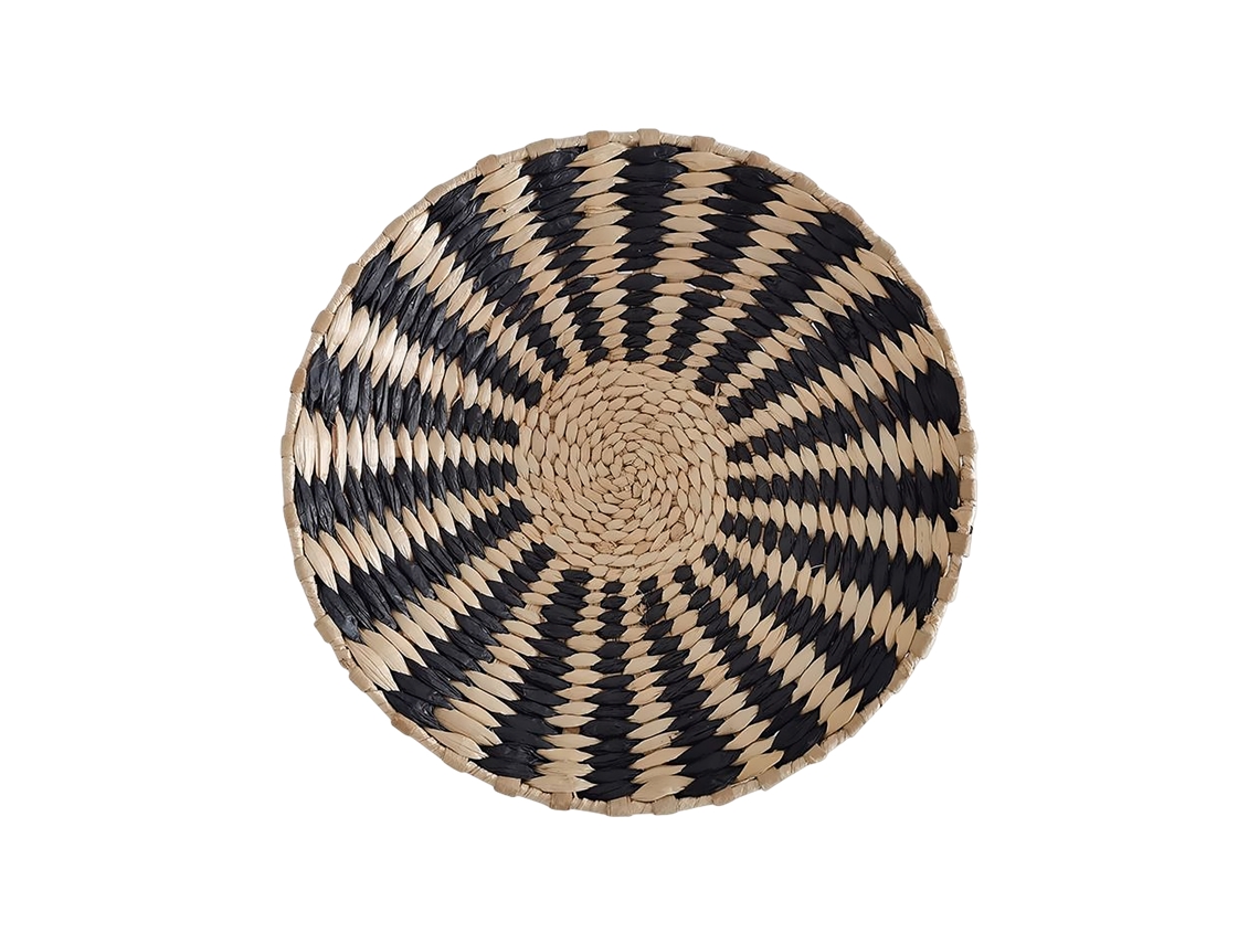 Decoração De Parede Infantil Palha Tecida Estilo Bohemiano 30cm
