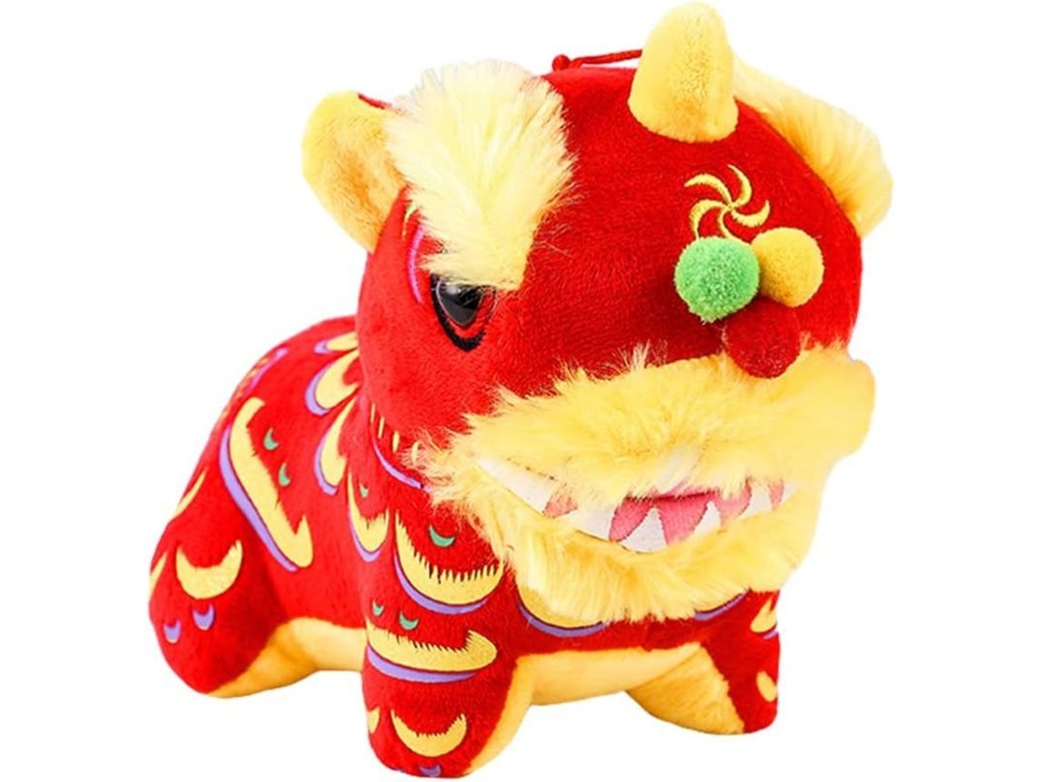 2026 muñeco Peluche Mascota Leão Dançarino Decoração Boa Sorte Dragão