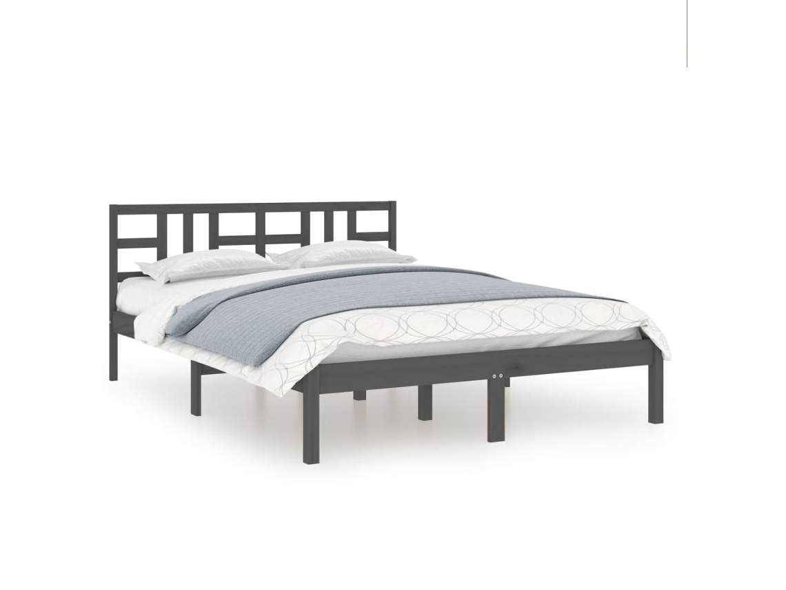 Bed Frame, Bed Frames Vidaxl Cinzeto Madeira (200 X 200 Cm)