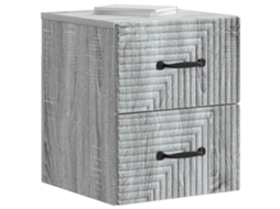 Gabinete de Canto Montado na Parede 2 Pcs Sonoma Cinzento MAISON EXCLUSIVE