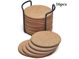Lurelia Porta-copos 16 Un Cortiça Redondo 10 Cm Mesa