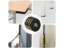 Vidaxl Fita De Espuma Autoadesiva 4 Unid. Preto 20mm X 5m Espuma Cr