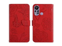 Capa De Celular Flip Em Couro Sintético Com Textura De Borboleta E Toque Suave Para Infinix Hot 11s Ht03