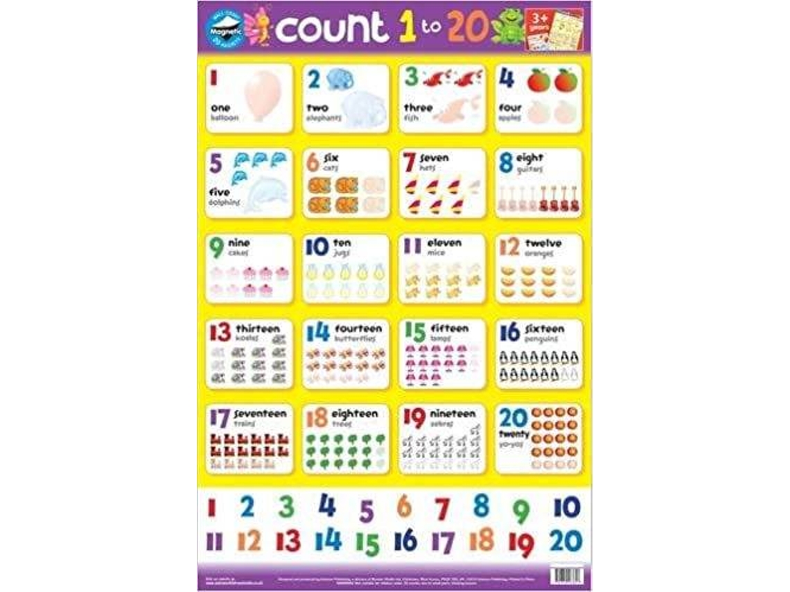 Livro Count 1 to 20 Magnetic Wall Chart (Inglês)