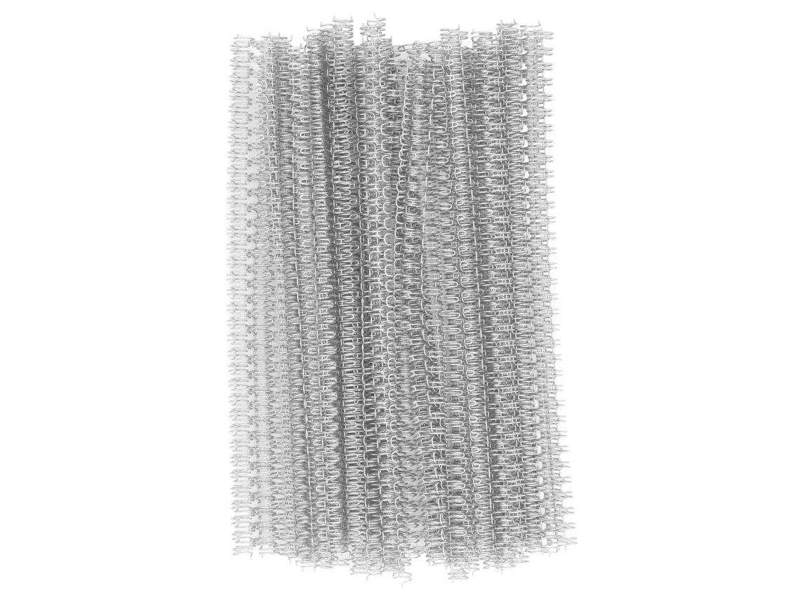 2026 100 Espirais de Ligação com Duplo Loop Capacidade 20 Folhas 3:1 Pitch 6.4mm para Papel A4 Prata