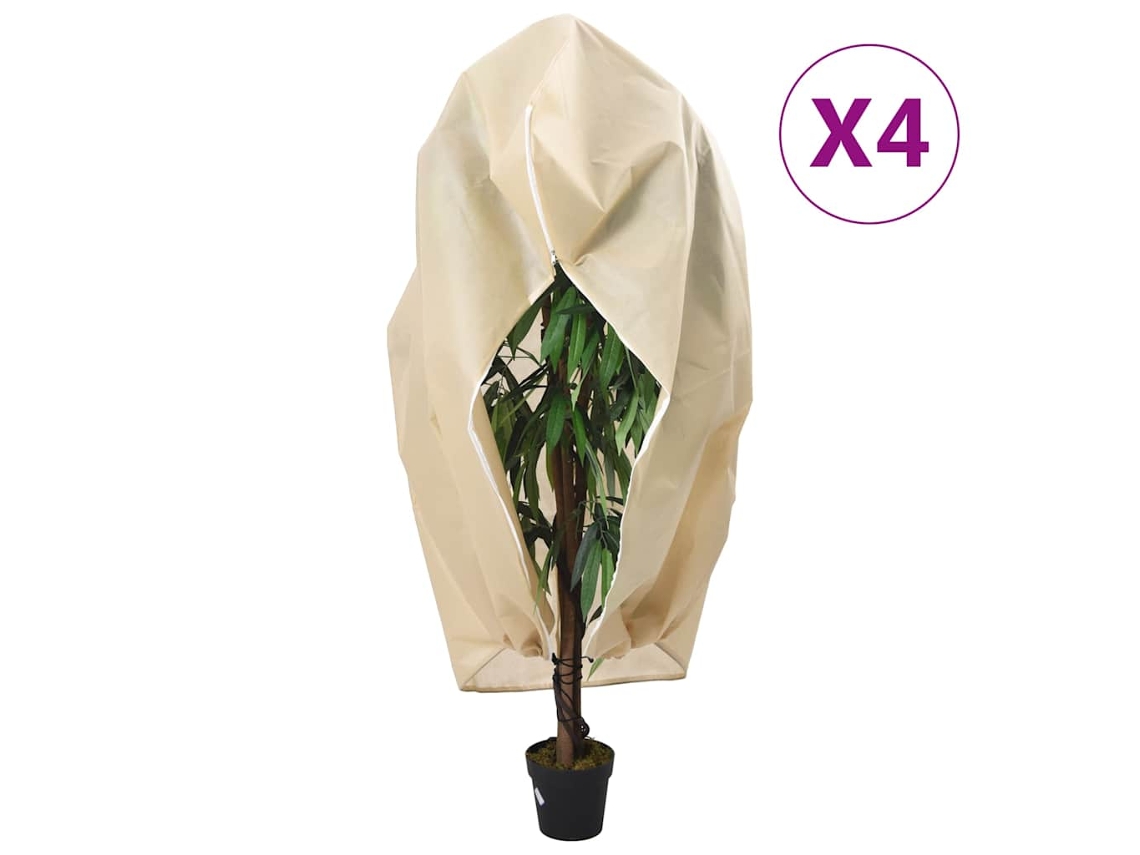 Vidaxl Coberturas Para Plantas Com Fecho 4 Pcs 70 G/m² 3,93x3 M