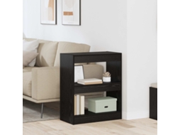 Vidaxl Gabinete De Livros 2 Níveis 60 X 30 X 72 Cm Carvalho Preto