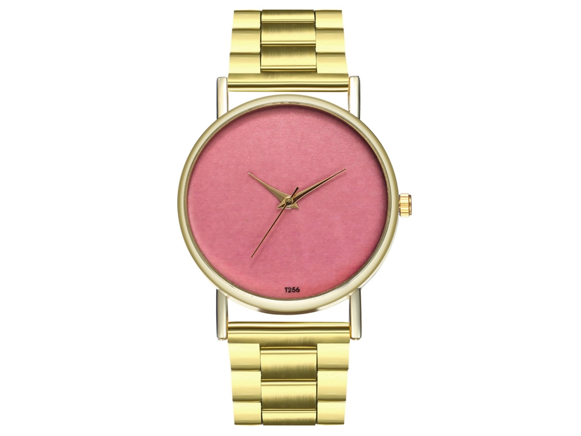 Relógio de pulso feminino Zhoulianfa, analógico, de quartzo, com pulseira de aço (marrom camafeu)