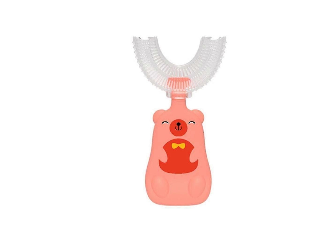 2 Pcs Escova de Dentes em Forma U Desenho Animado Infantil Infantil, Silicone Macia D GOKOCO