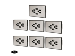 Laxiscreed Painel De Aço Inoxidável Com Tomada Us 125v 15a E Porta Usb Para Carregamento Eficiente