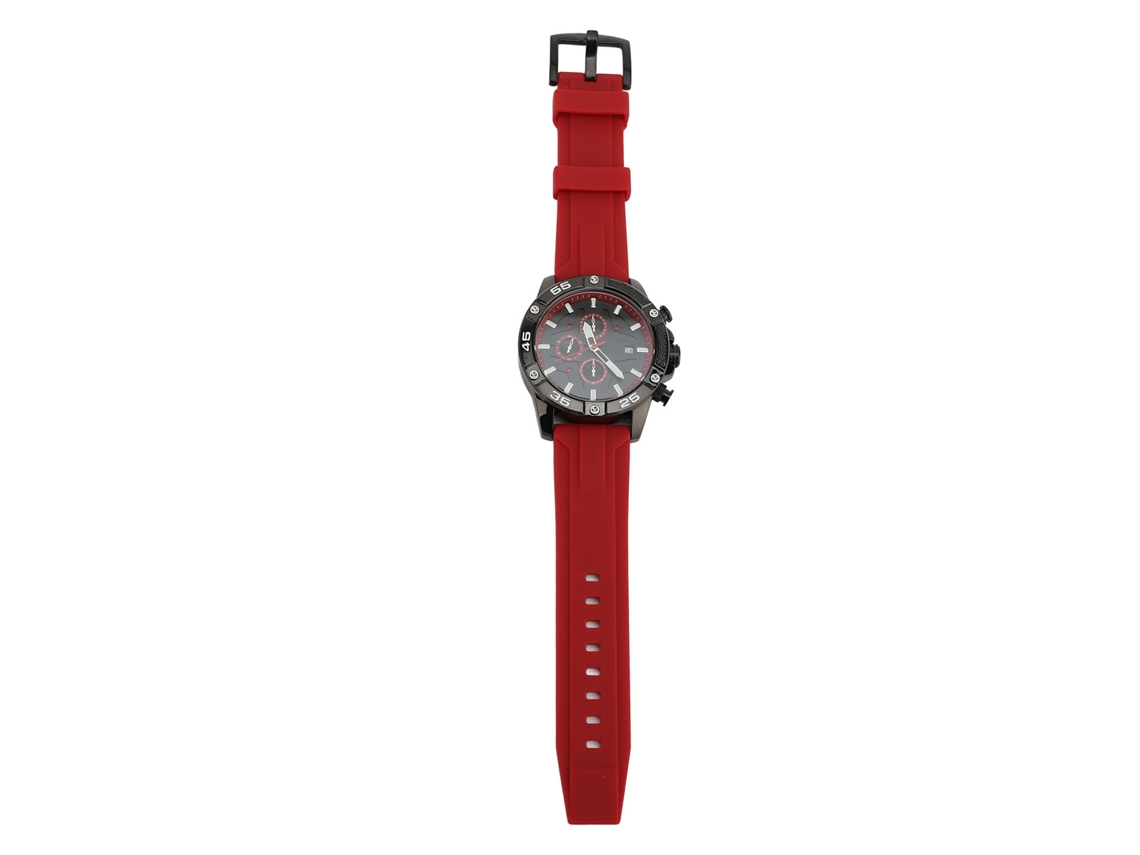 Relógio de Quartzo Multifuncional Resistente À Água Cronógrafo Pulseira de Silicone Casual Masculino