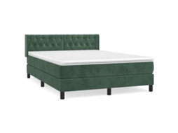 Box Spring Bed, Box Spring Beds Vidaxl Verde Veludo (140 X 190 Cm)