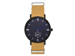 Reloj De Cuarzo Para Hombre Con Correa De Nylon Casual Elegante Beige