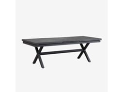 Sklum Rectangular Extensible Garden Table In Aluminum Karena Alumínio Cinza Grafito         240 - 300 X 100 Cm