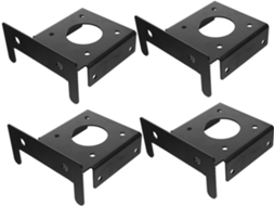 Ganazono Conjunto De 4-suportes Base Para Poste Em Aço Inoxidável Reforçado Pátios E Pérgolas Preto