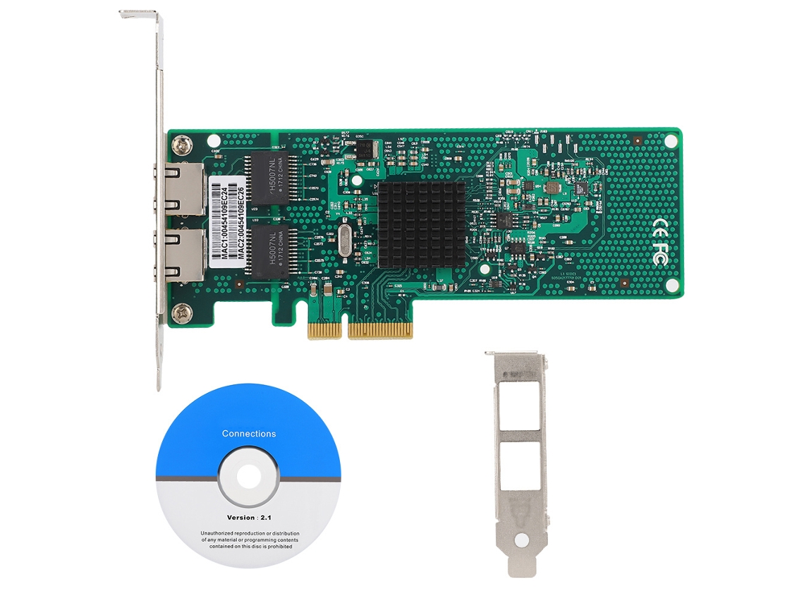 Placa De Rede Broadcom Bcm5709 Pci E X4 Gigabit 10/100/1000mbps Para Servidor, Pc E Desktop. Aquaforge