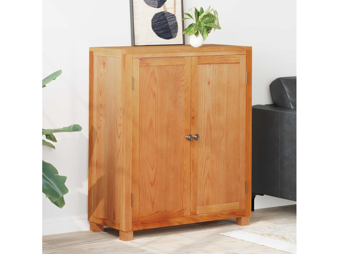 Vidaxl Armário Castanho 80 X 35 X 95 Cm Madeira De Carvalho Sólido