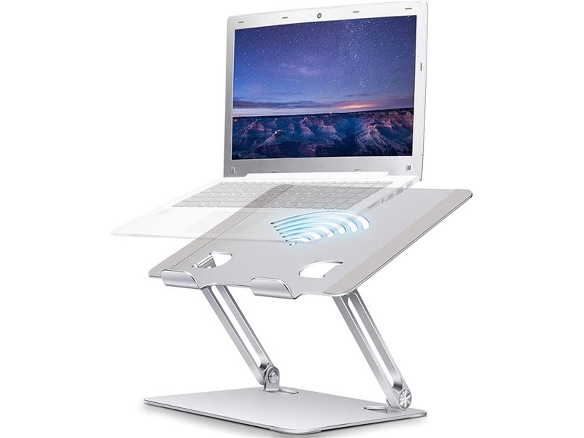 Suporte Para Laptop, Suporte Ajustável Para Laptop Cheflaud Em Alumínio Com Ventilação Slowmoose