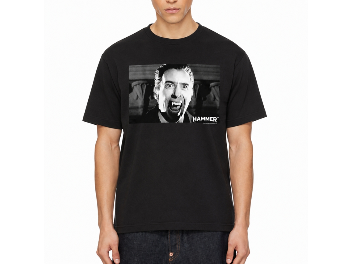 Rockinstone Horror Movies Angry Dracula Black Adult T-shirt Size:xxxl
