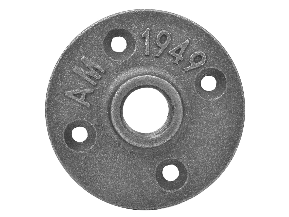 Laxiscreed Flange De Chão Com Rosca De Ferro Fundido, 4 Furos Para Prateleiras E Conexões De Tubo