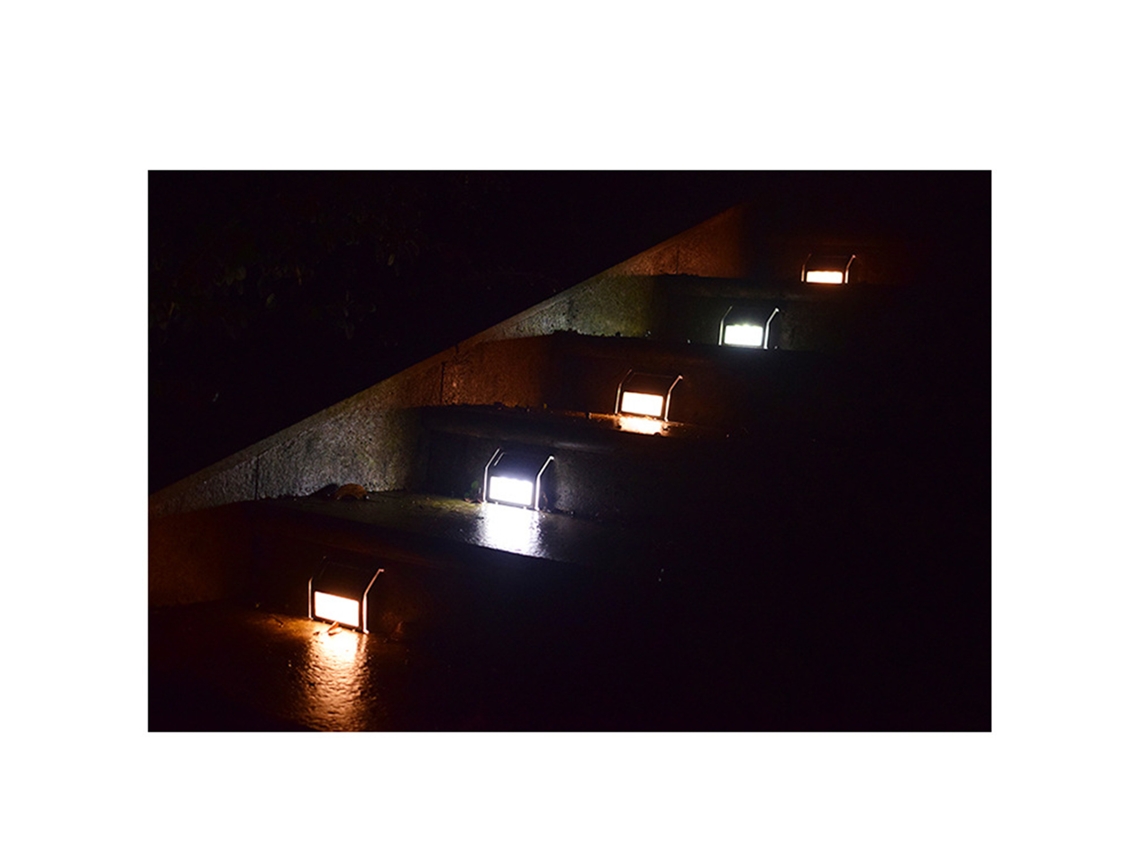 Luz Solar Jardim 3led Aço Inoxidável Sensor S/MARCA