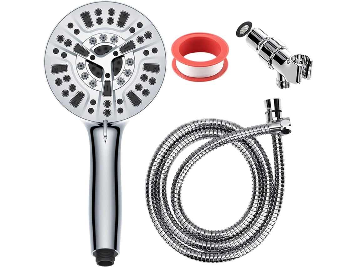 Chuveiro De Mão | 10 Modos De Jato Flexíveis | Acessórios Para Banheiro, Jato De Água Potente, Utens Gokoco