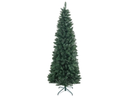 Árvore De Natal Artificial De 210 Cm Com 687 Galhos, Design Alto E Estreito Com Base Dobrável, Verde.