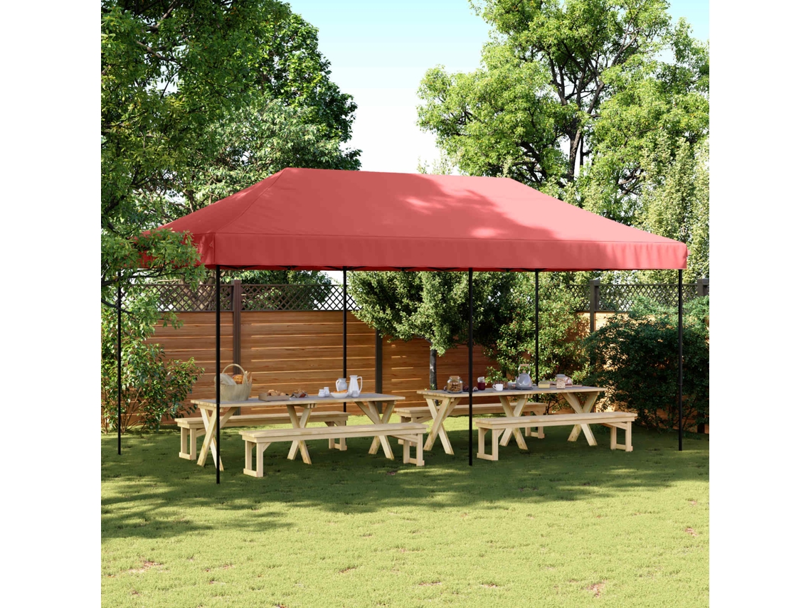Vidaxl Tenda De Festa 292 X 580 X 315 Cm Borgonha Tecido Oxford