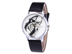 Relógio de pulso unissex casual de quartzo com pulseira de couro PU Zhoulianfa T421-yx (preto)