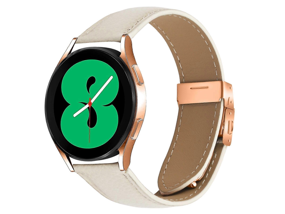 Pulseira De Couro Com Textura De Lichia E Fivela Tartaruga Em Tom Rosé Dourado, 20 Mm