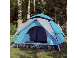 Tenda De Campismo Cúpula Para 4 Pessoas Libertação Rápida Azul