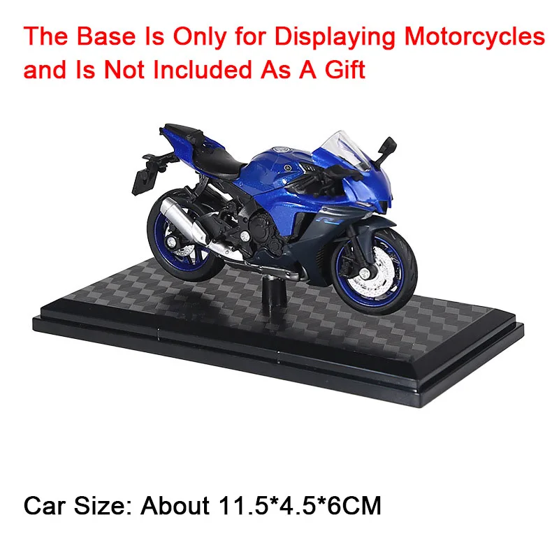 (m18-4b Azul) 1:18 - Motocicleta De Brinquedo - Carroceria Em Liga Metálica - Pneus De Borracha - Miniatura - Decoração