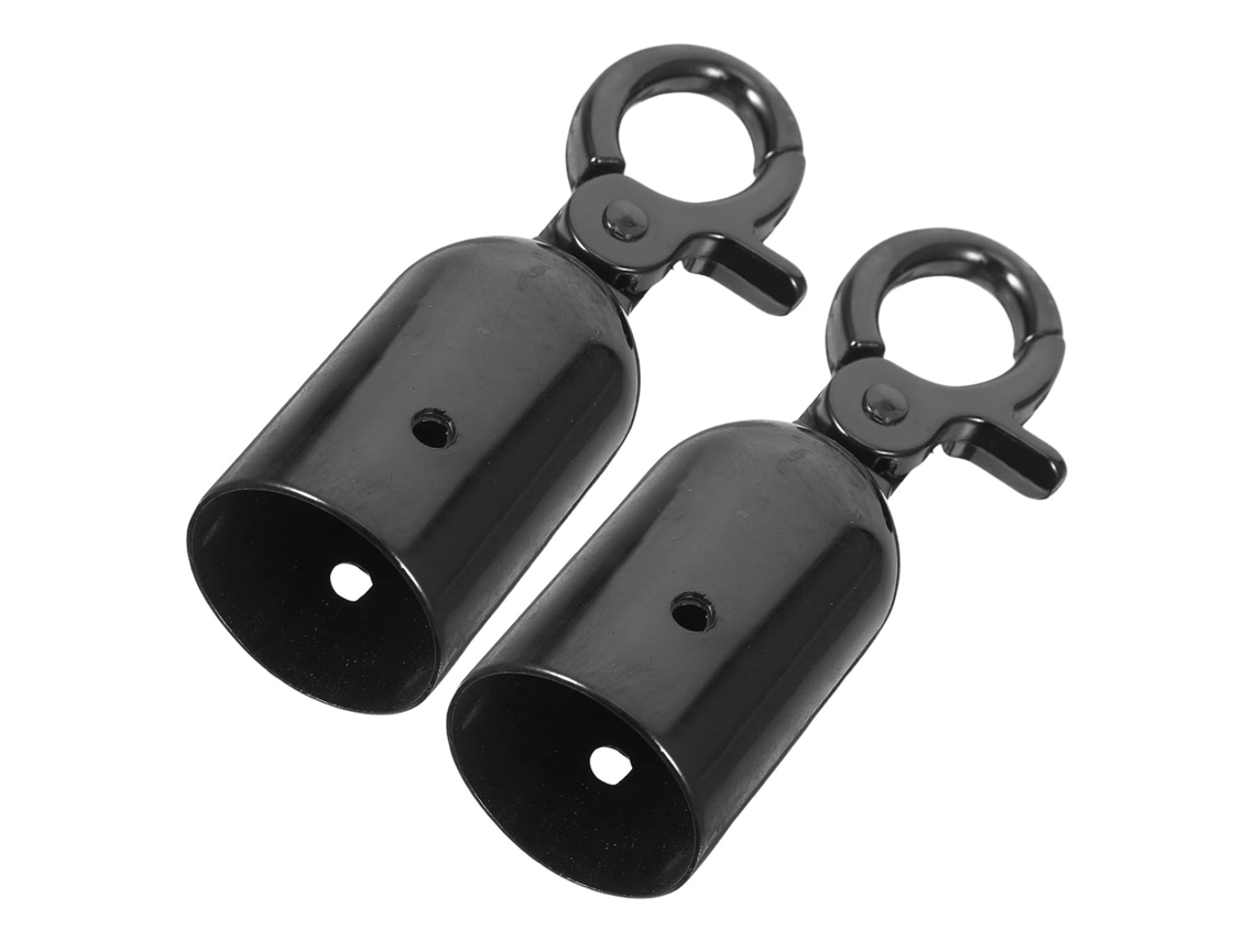 Inoomp Batentes de Corda em Liga de Zinco 32mm, 2 Peças, Pretos, com Gancho, Ideais para Terraços e Organização de Filas CHABERLU