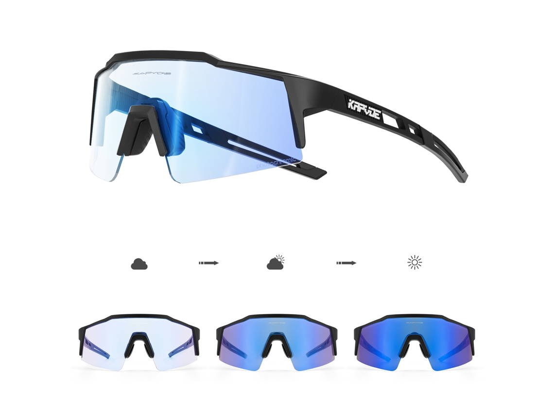 Óculos de Ciclismo MDUG com Revestimento Fotocromático Vermelho azul para Esportes