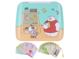 Ats máquina de Lectura para Niños Con 50 Tarjetas, Juguete Educatsivo Con Sonido para Aprender Colores Y Números Con Lápiz