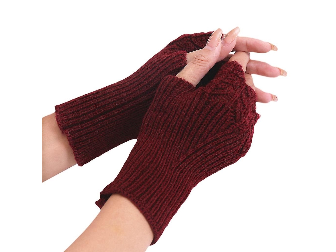 Luvas de Tricô Sem Dedos, Luvas de Inverno de Meio Dedo, Luvas Quentes para o Inverno. TAISHENGDA