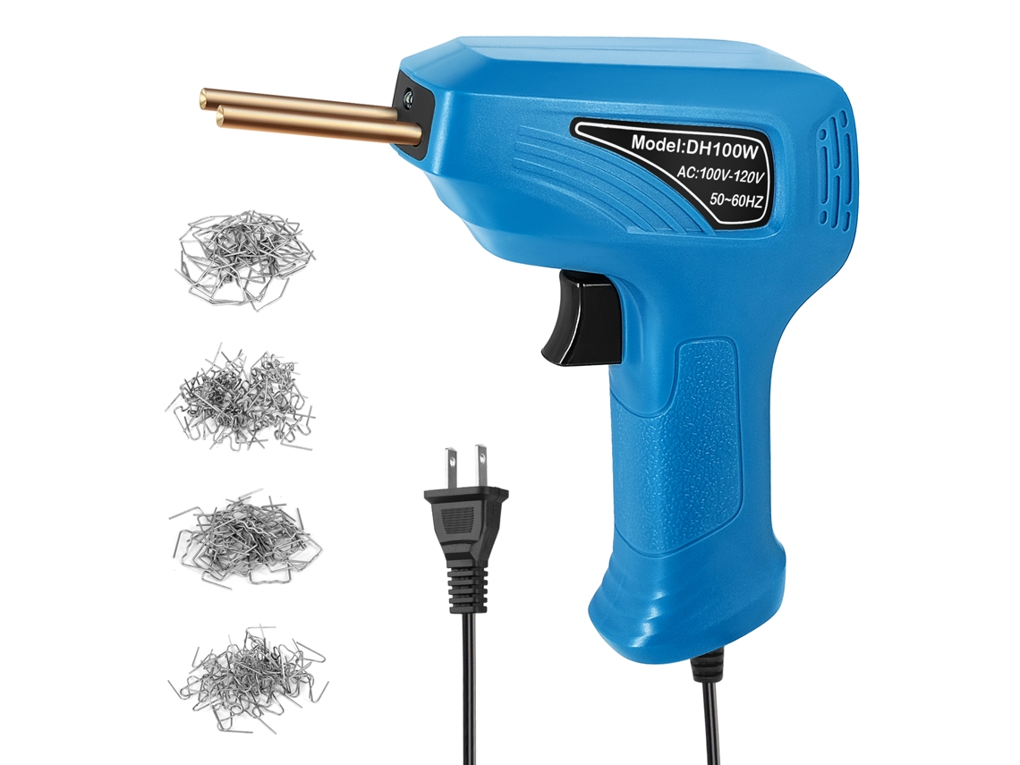 Kit De Reparo De Fendas De Painéis Com Soldador Manual De Plástico, Grampo Quente E Luz Led