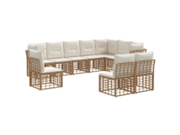 Maison Exclusive - Conjunto De Sofás Para Exterior Natural Poliéster
