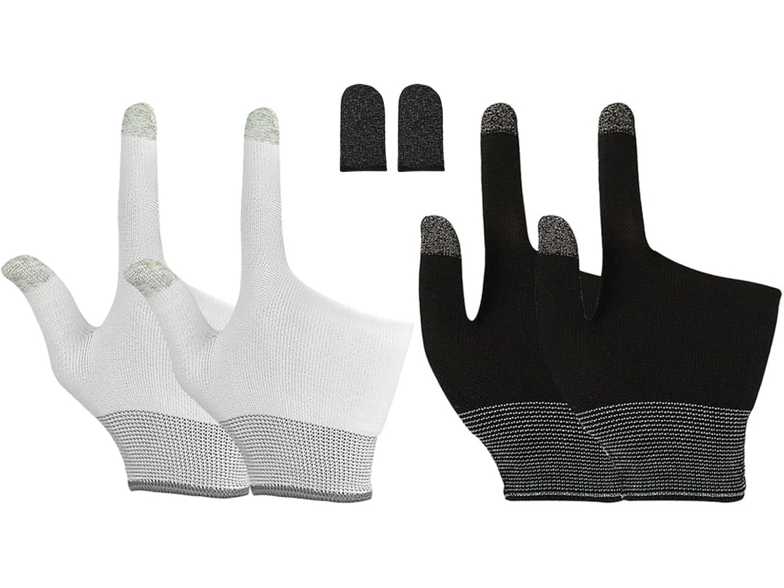 3 Pares De Telas Sensíveis Ao Toque Para Jogos Dedo
