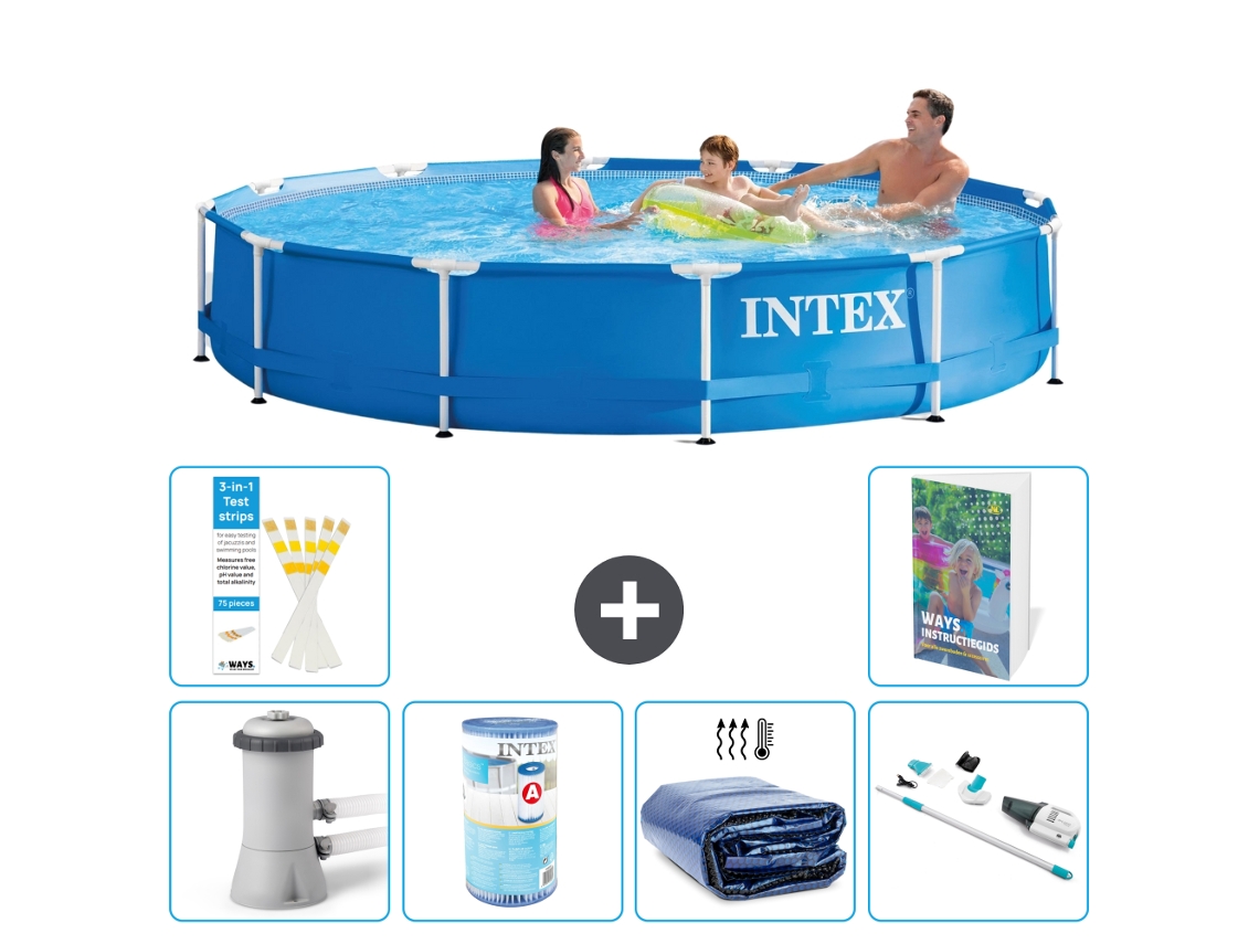 Intex Piscina Com Estrutura Redonda - 366x76 Cm - 7-peças S201