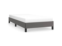 Bed Frame, Bed Frames Vidaxl Cinzeto Couro Artificial (90 X 190 Cm)
