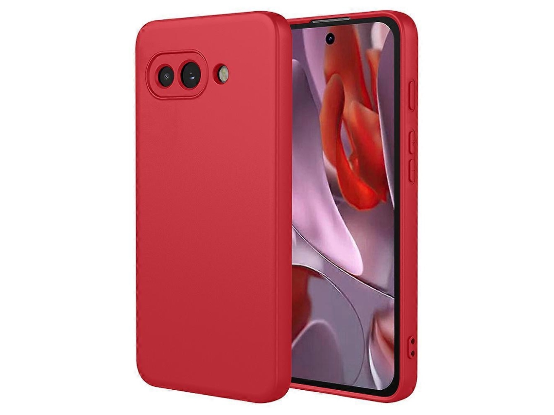 Capa Protetora Tkdaddy Para Google Pixel 9a Em Tpu Macio E À Prova De Choque, Vermelha