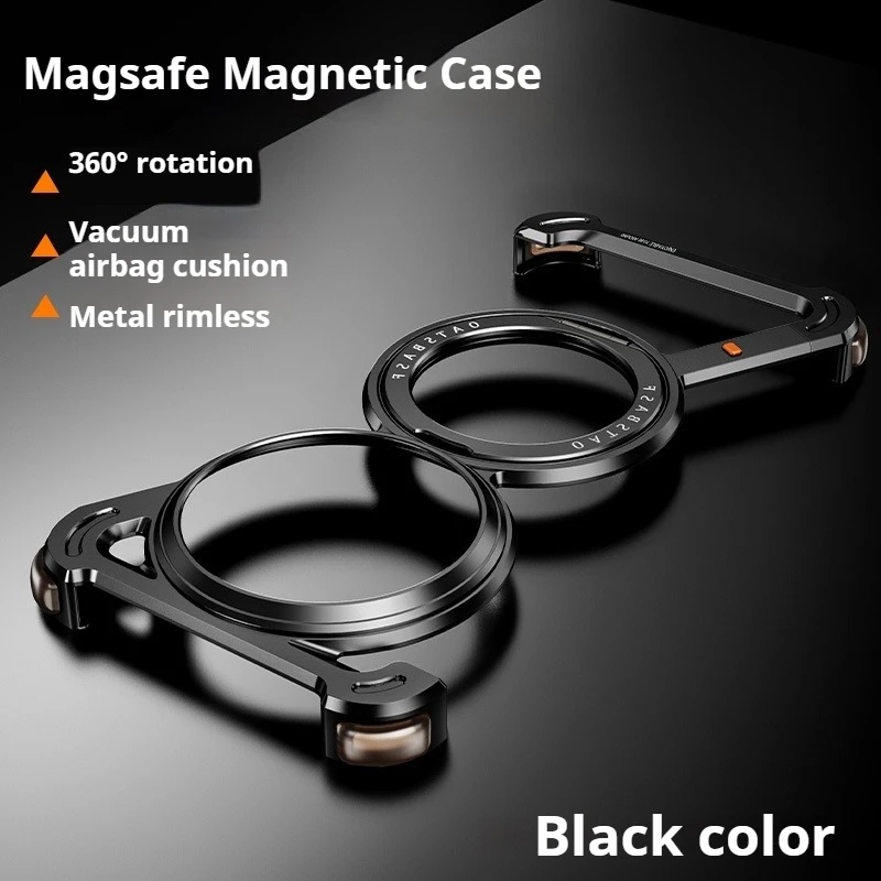 Capa Para Celular (preta) Huawei Mate 80 Pro Max Com Suporte, Rotação De 360°, Metal Magnético.