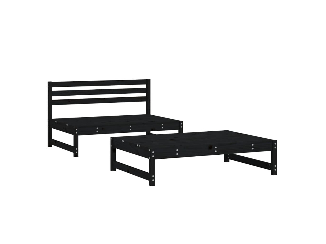 Garden Lounge Set, Garden Lounge Sets Vidaxl Preto Madeira De Pinho (n/a)