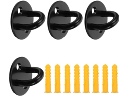Conjunto de 4 Ganchos de Aço Inoxidável para Teto e Parede, Resistentes e Ideais para Fixar Faixas de Resistência. SFUSHOS