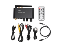 Adaptador De Receptor Sem Fio Audível Conversor De Sinal Digital Para Analógico Suporte Porta Auxiliar Entrada Usb Coaxial Óptica