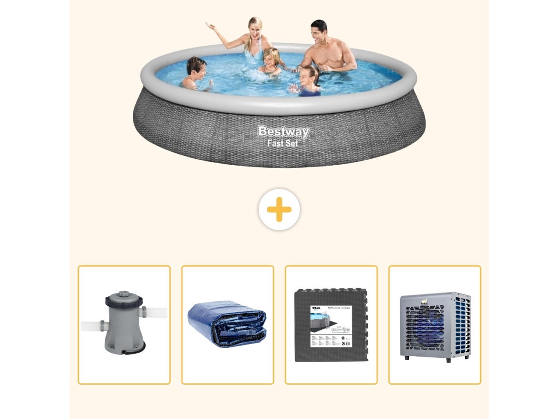 Bestway Piscina Bestway Fast Set Redonda - 396x84 Cm - 5-peças S190