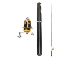 S/MARCA Vara de Pesca Estilo Caneta Leve com Molinete 21cm