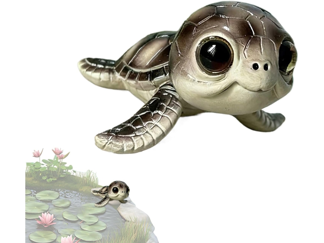 Tartaruga em Miniatura Estatueta Colecionável para Decoração Estátua de Tartaruga em Miniatura para Jardim para CHABERLU